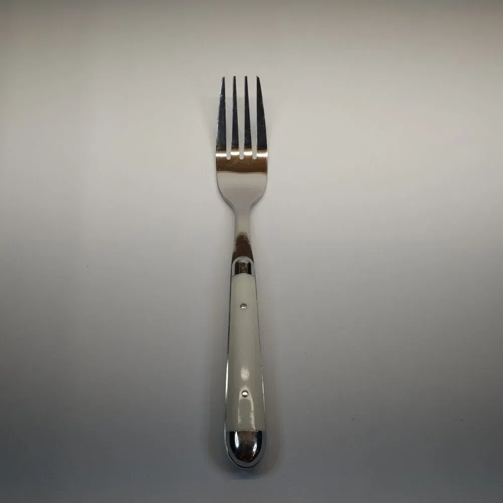 Jean Dubost Pantry White Dinner Fork Stainless Flatware Replacement Discontinued